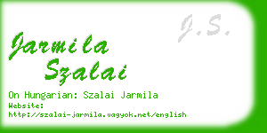 jarmila szalai business card